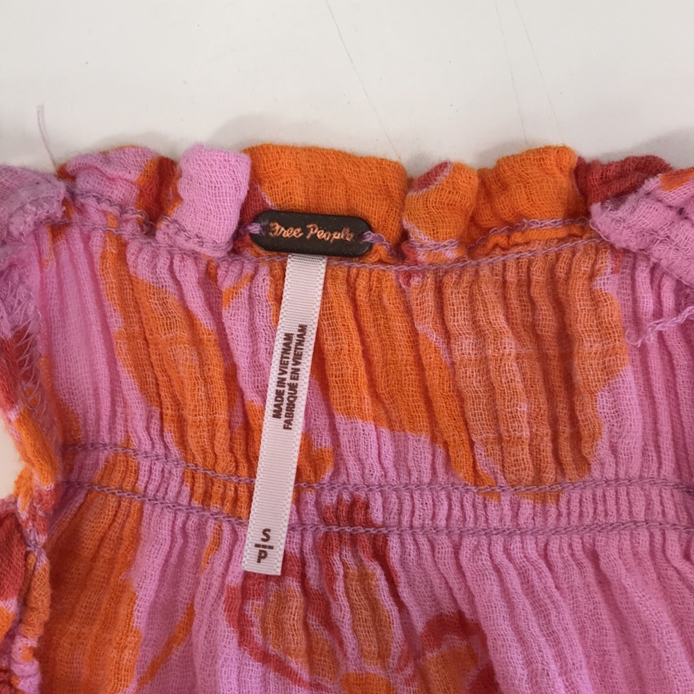 Free People Fleur Tunic Petal Combo Swing Dress Swim Beach Cover Up Size Small - Picture 7 of 9